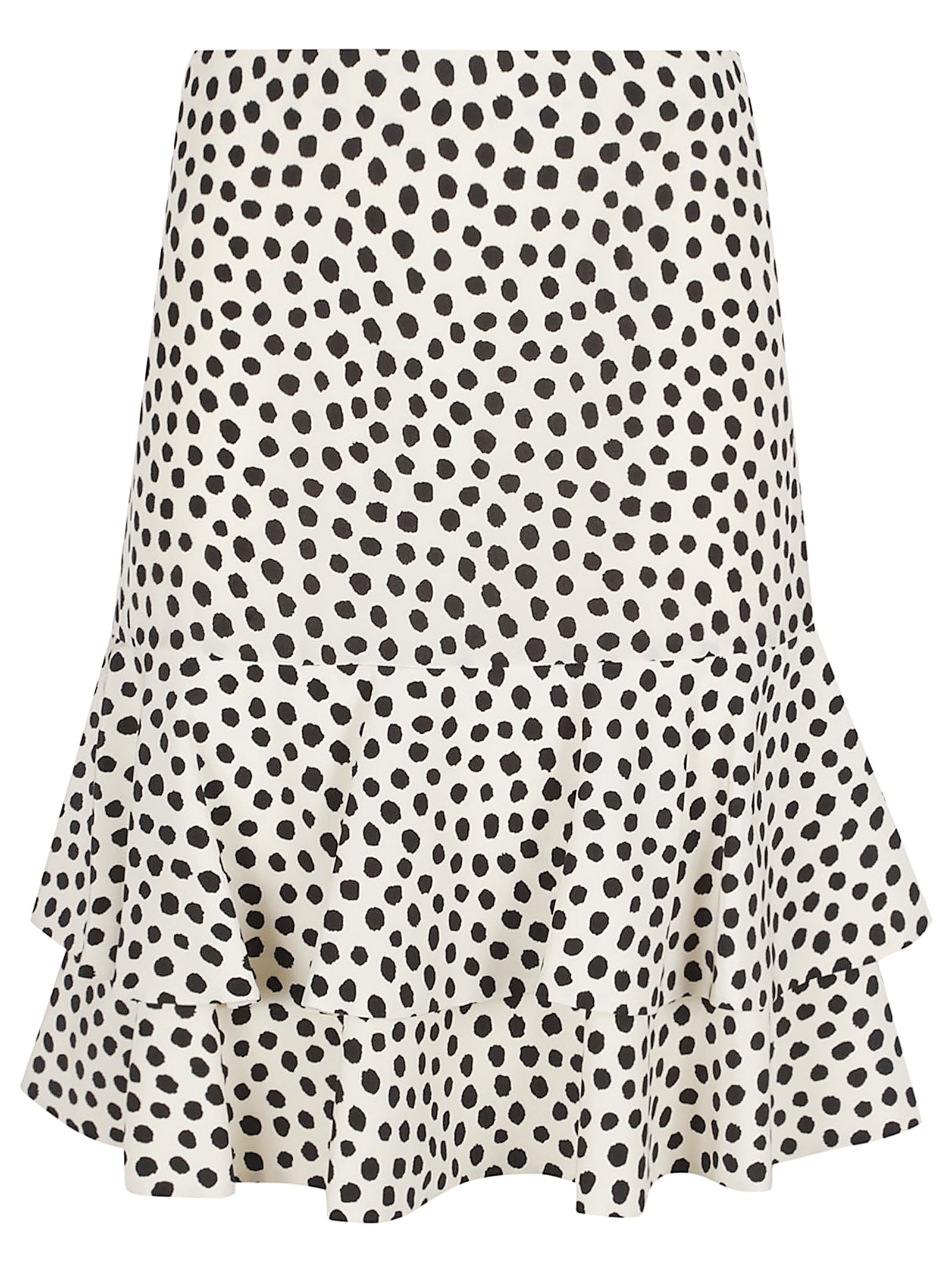 Silk Mini Skirt with Flounced Silhouette