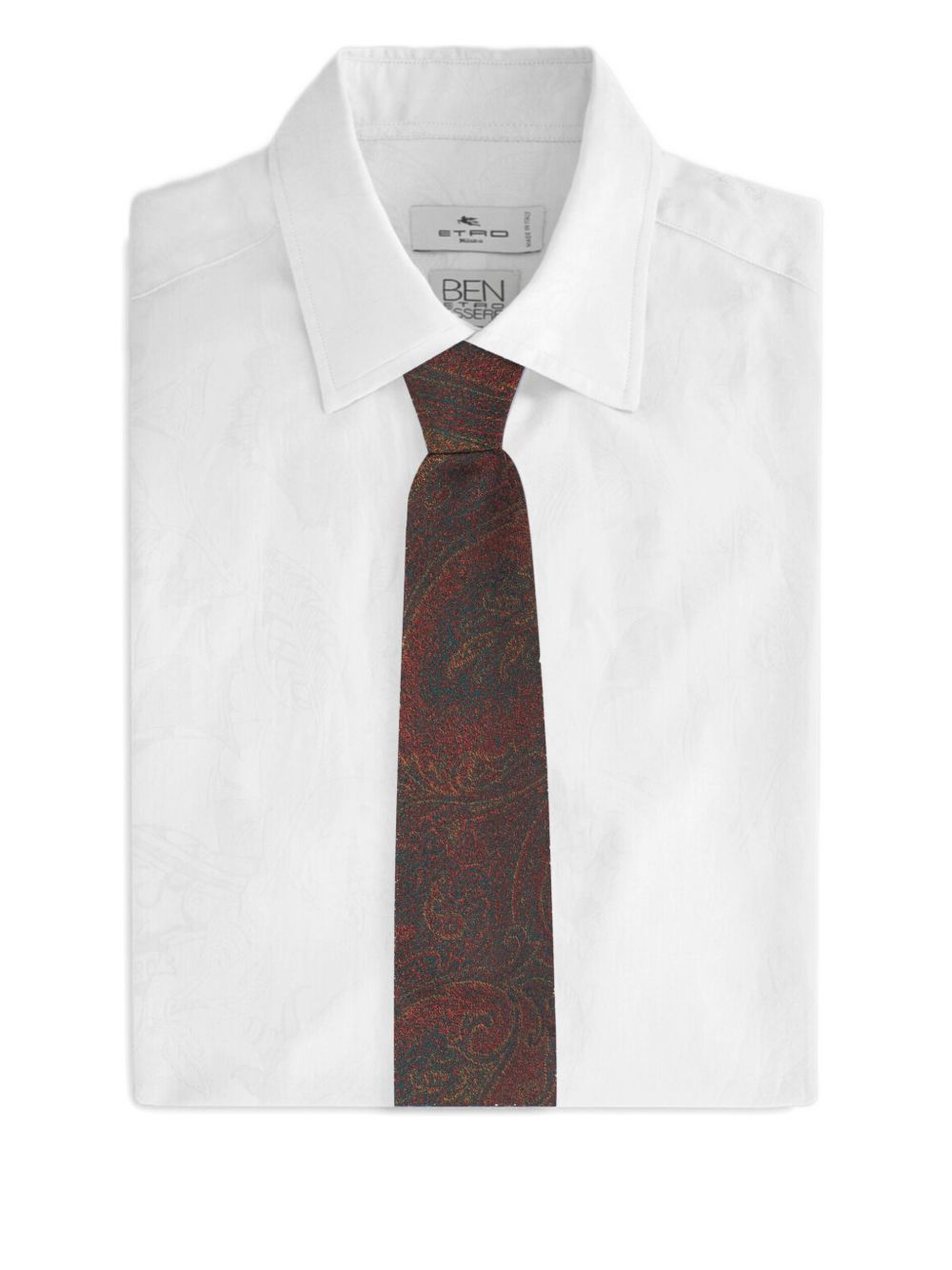 Bordeaux Tie With Paisley Pattern