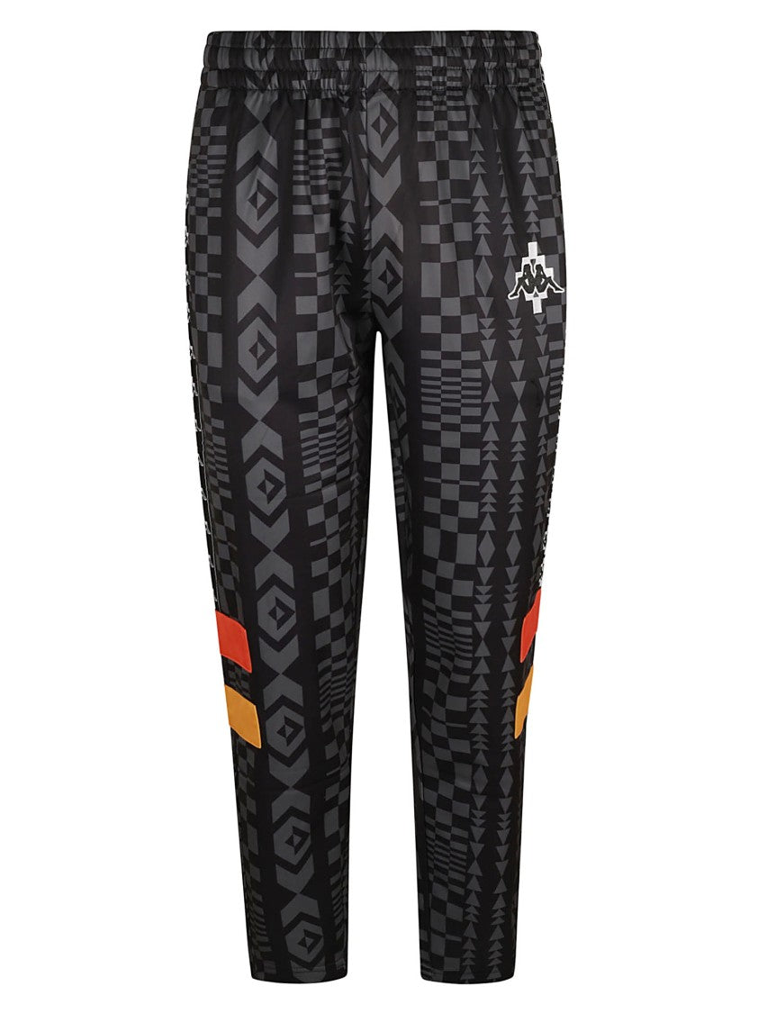 Geometric Pattern Trousers With Tapered Legs