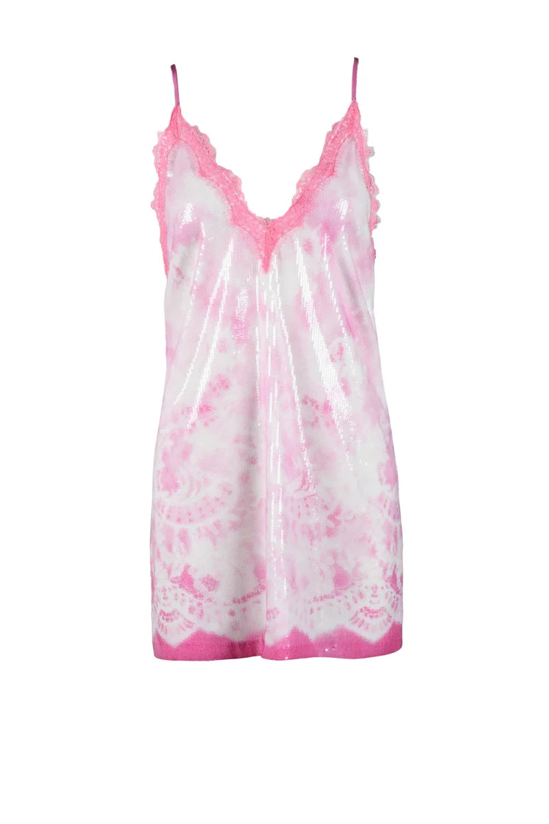 Sequin Sheath Dress - Pink