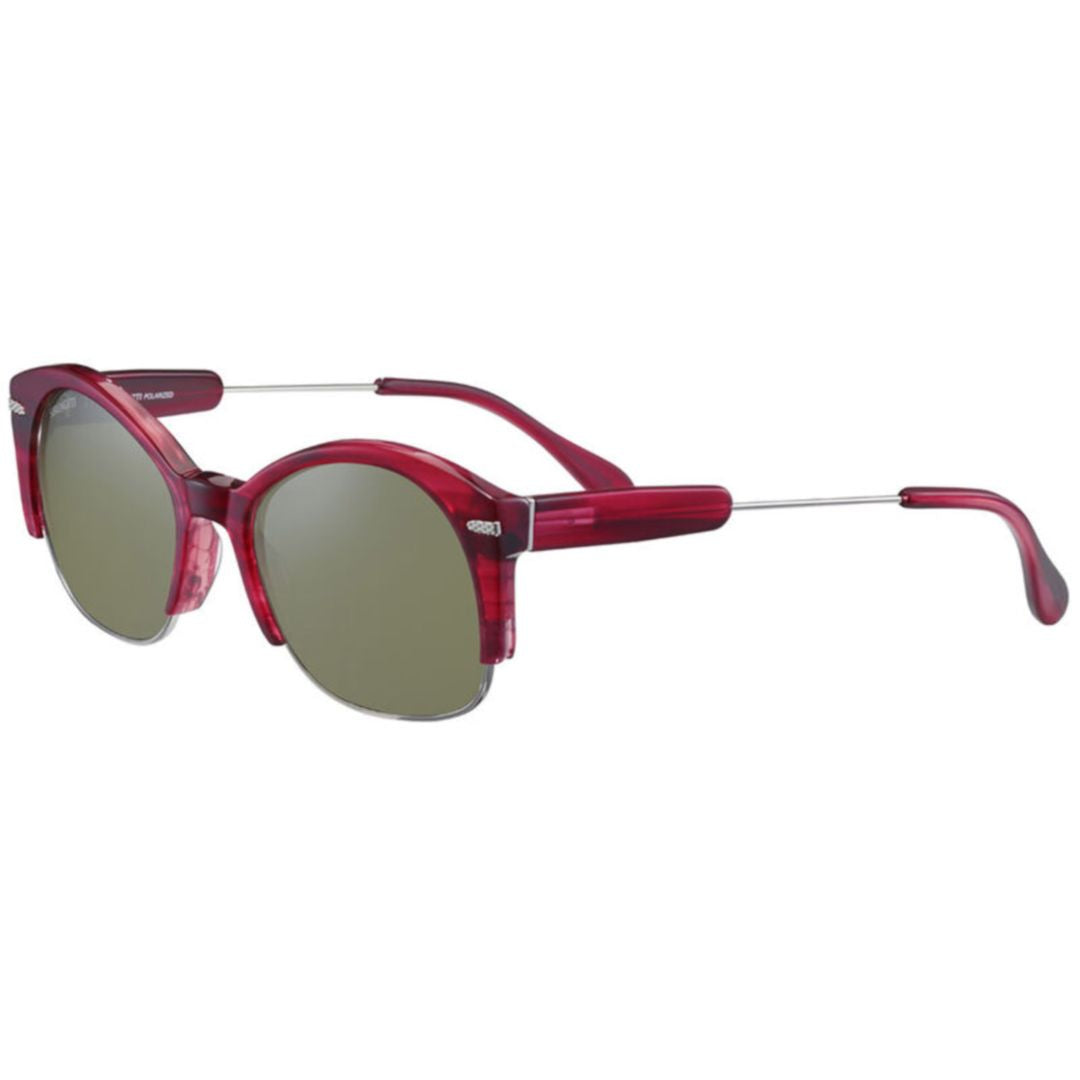 Vinita Bold Acetate Sunglasses with Muted Green Lenses