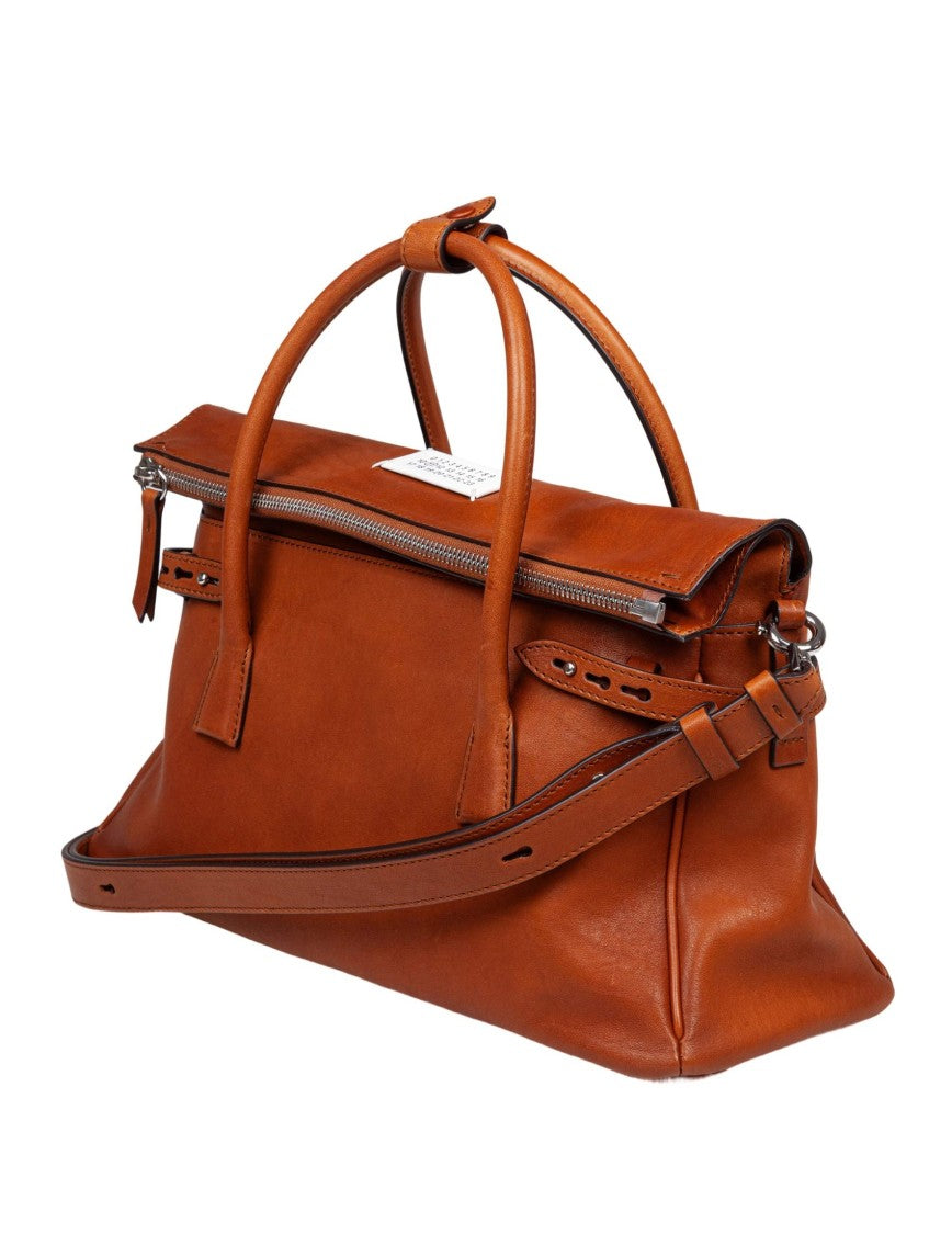 5Ac Handbag In Vintage Cognac Leather