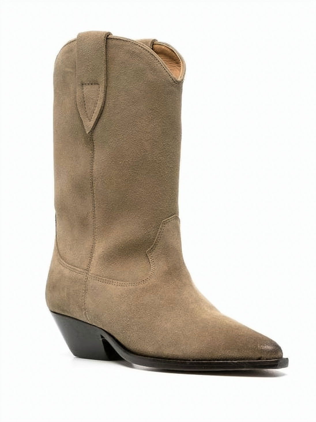 Mid-calf Brown Suede Boots