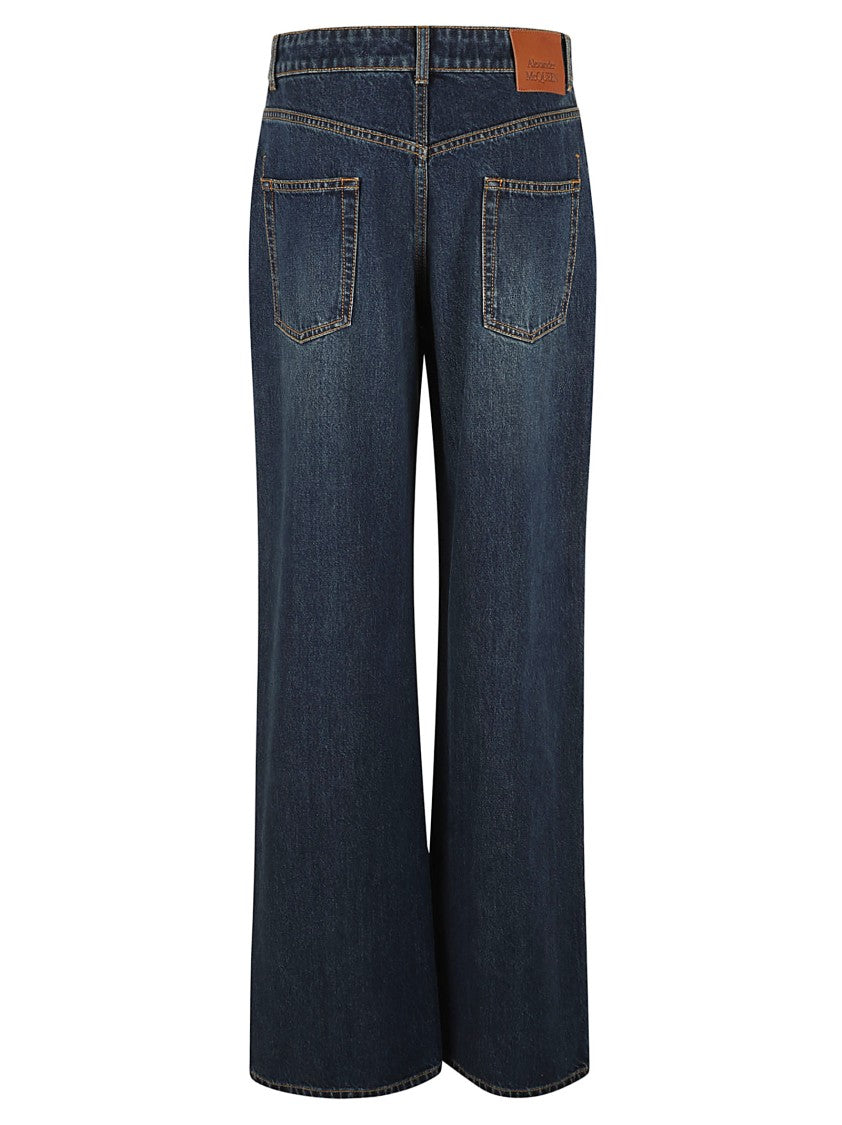 Wide-Leg Denim Jeans