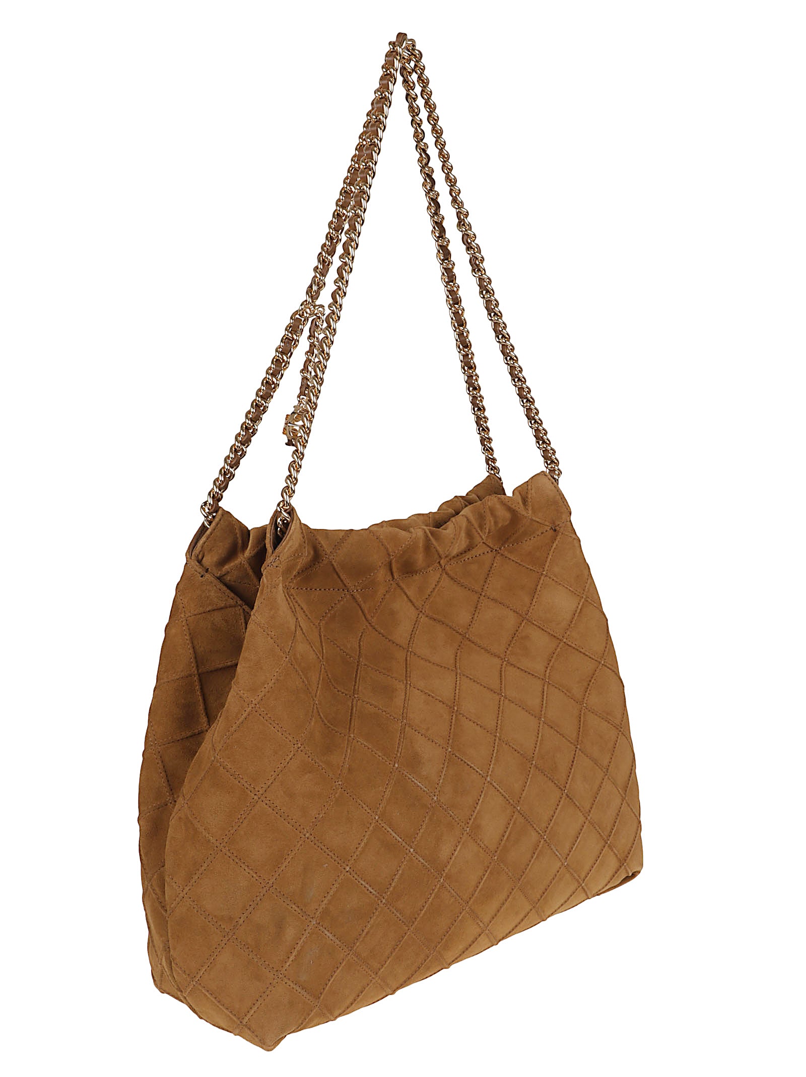Quilted Suede Shoulder Bag