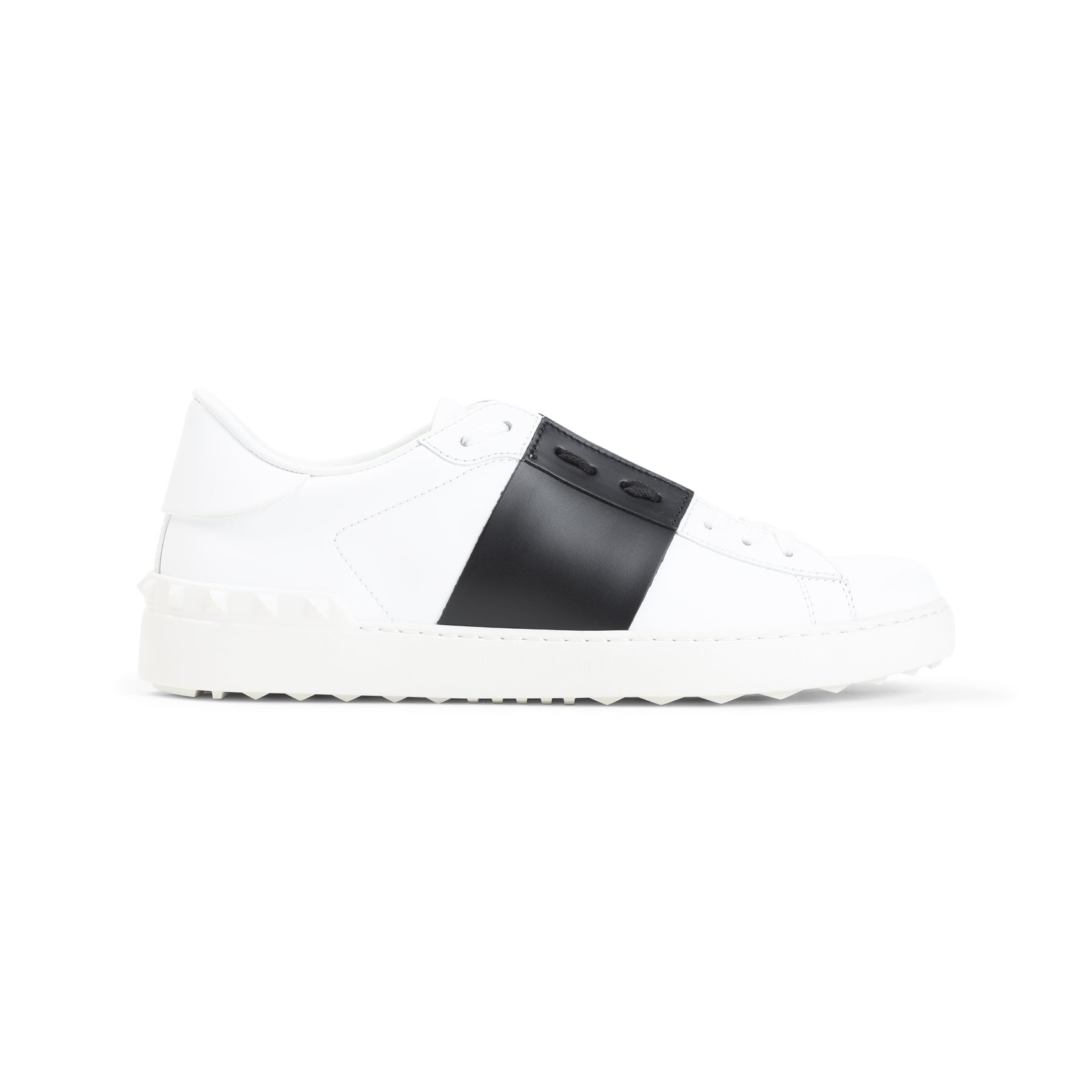Calf Leather Low-Top Sneakers with Bold Strap