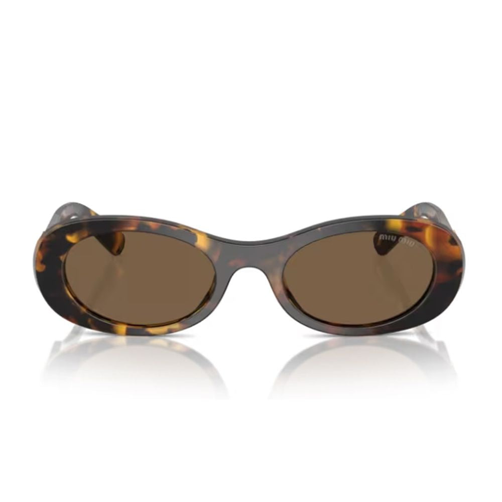 Oversized Oval Sunglasses in Dark Havana Acetate