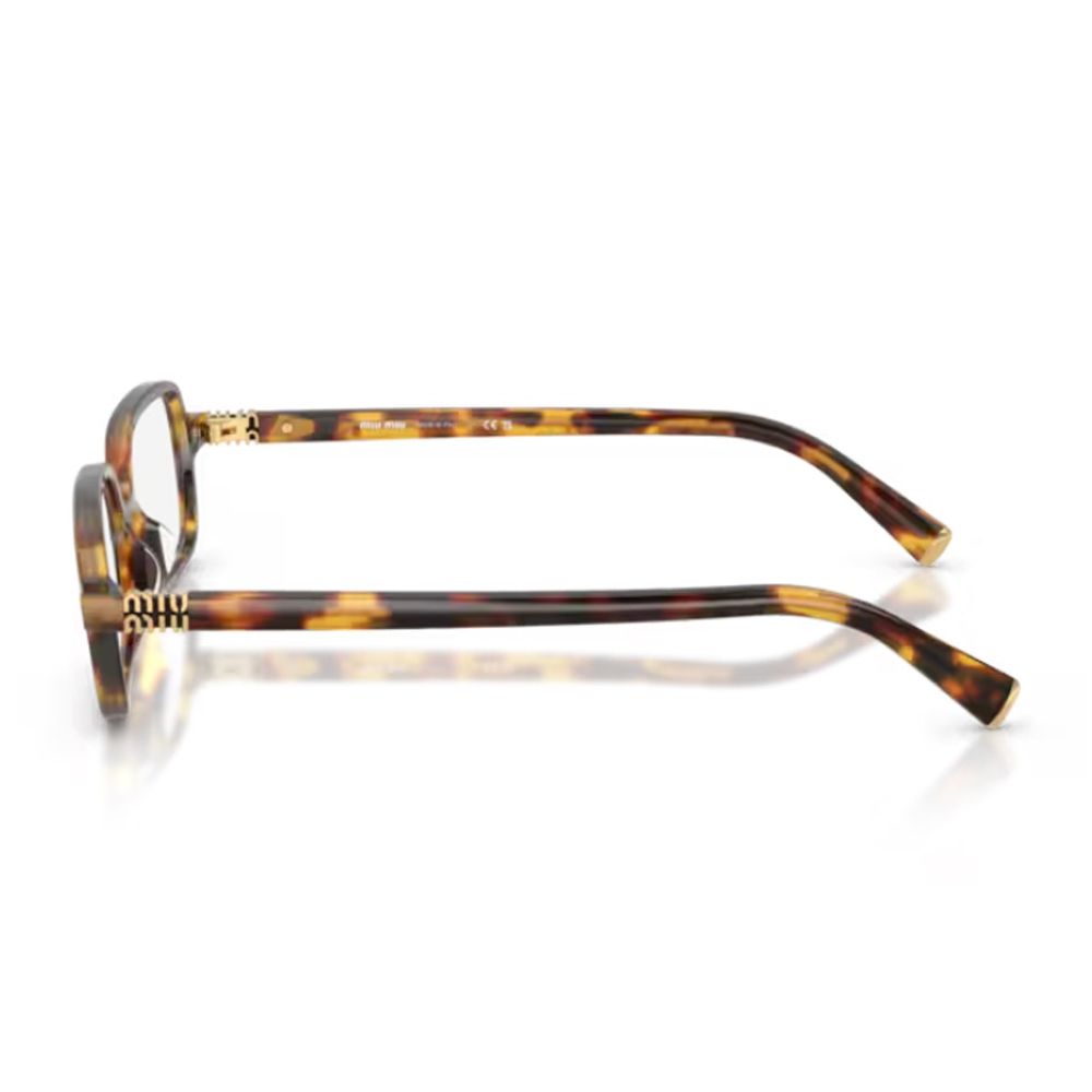 0Mu 01Yv Miu Regard Honey-Havana Acetate Rectangular Sunglasses