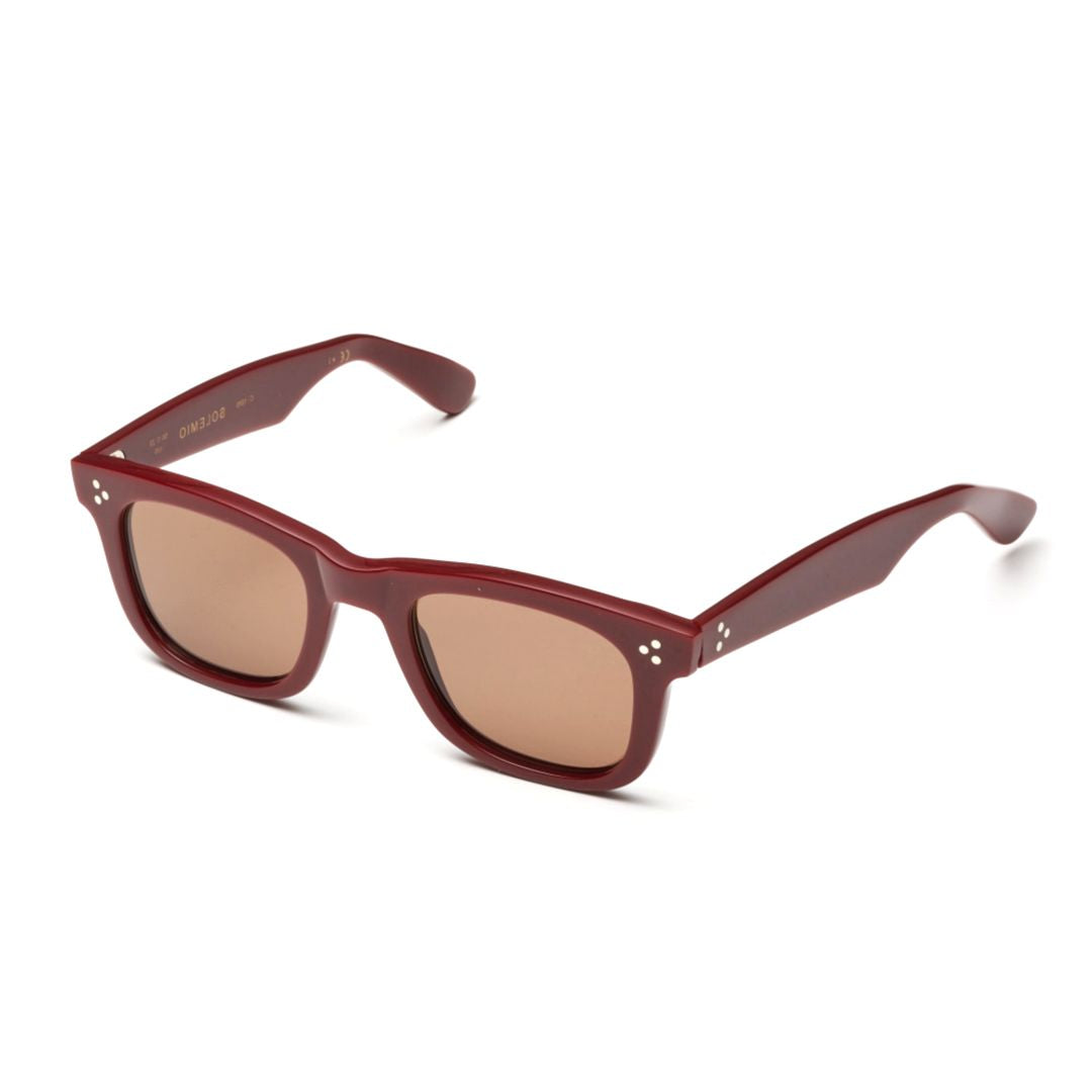 Solemio Rectangular Frame Sunglasses with Decorative Accents
