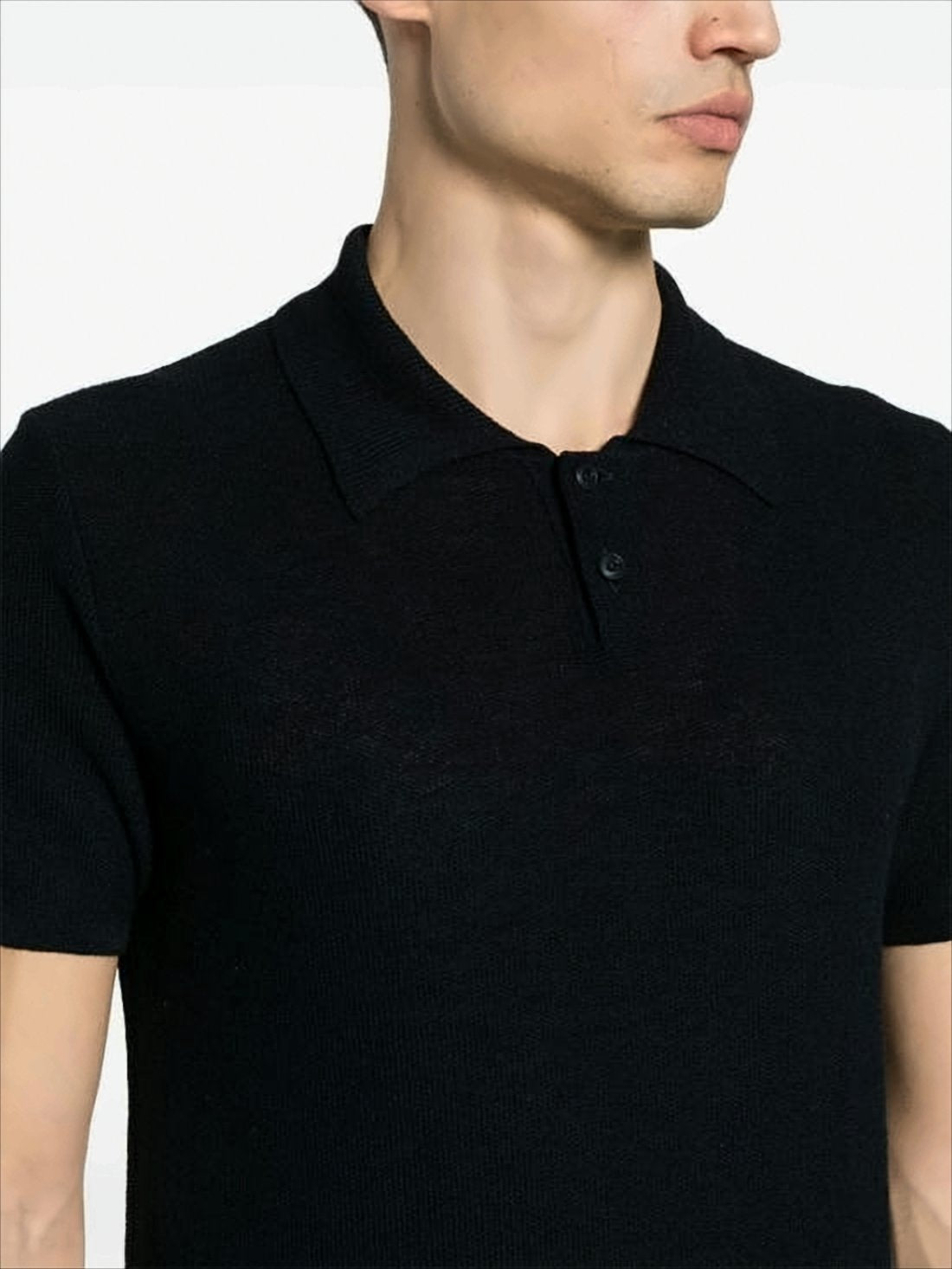 Black Short-Sleeve Polo Shirt