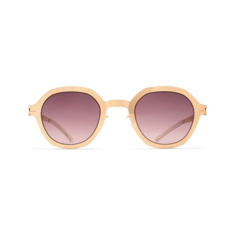 Maureen Geometric Frame Sunglasses in Soft Peach