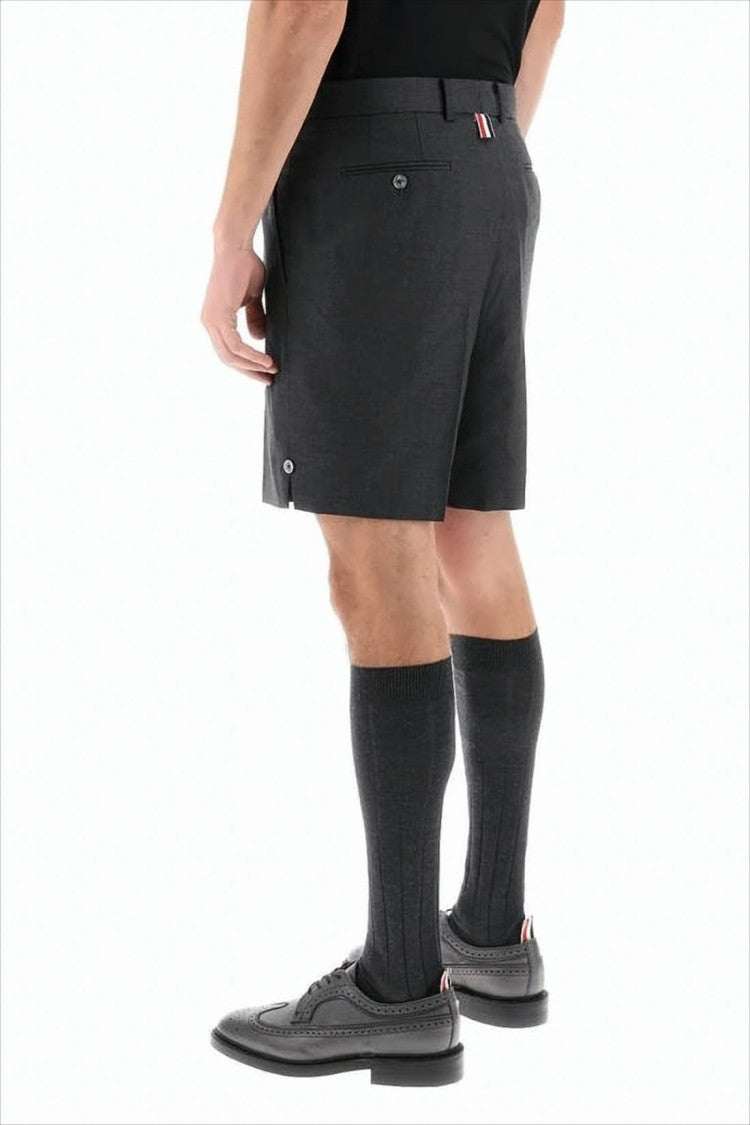 Tailored Wool Shorts with Minimalist Design