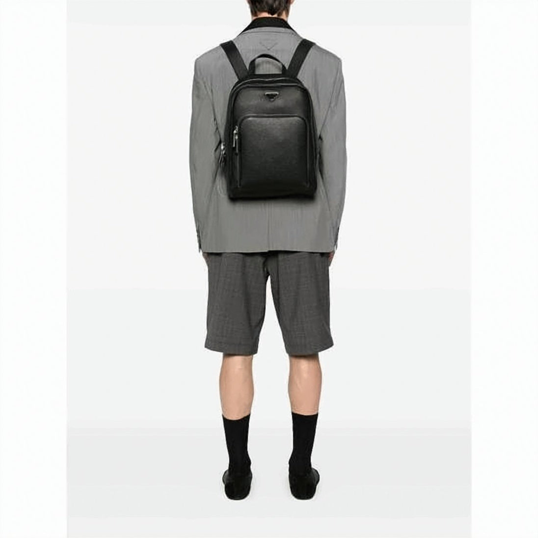 Structured Textured Calf Leather Backpack
