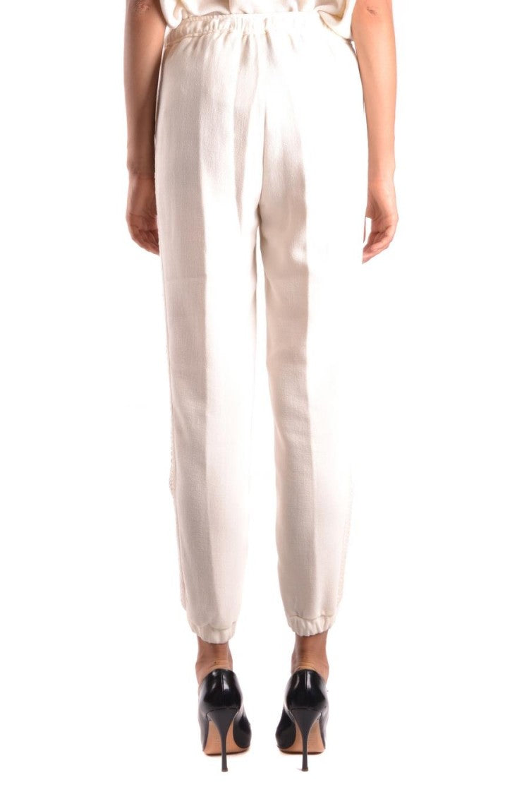 Relaxed Fit Trousers With Elastic Waistband
