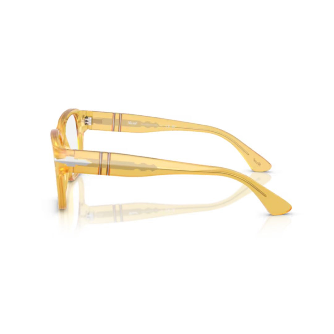 0po3374v Translucent Yellow Acetate Square Eyeglasses
