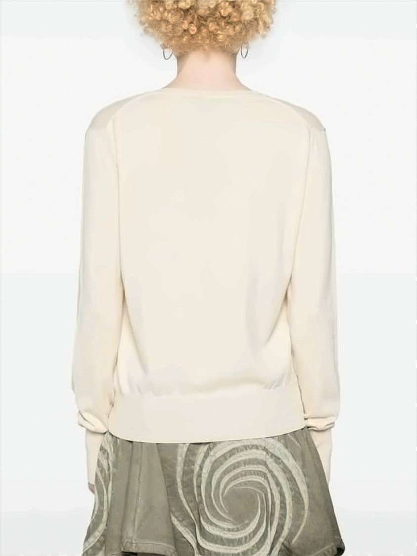 Classic Crew Neck Sweater with Embroidered Emblem