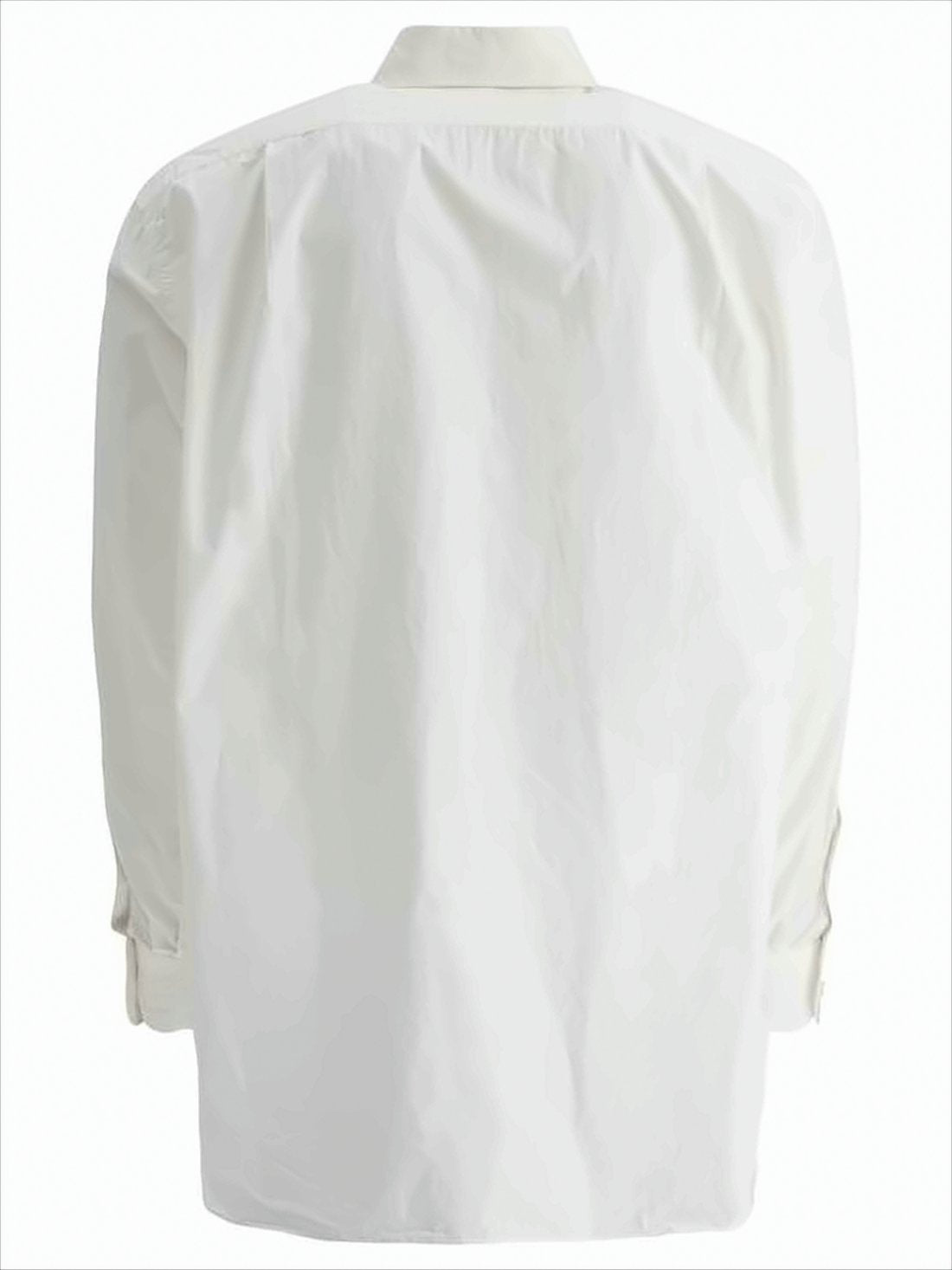 Classic White Long-Sleeve Shirt With Button-Down Collar