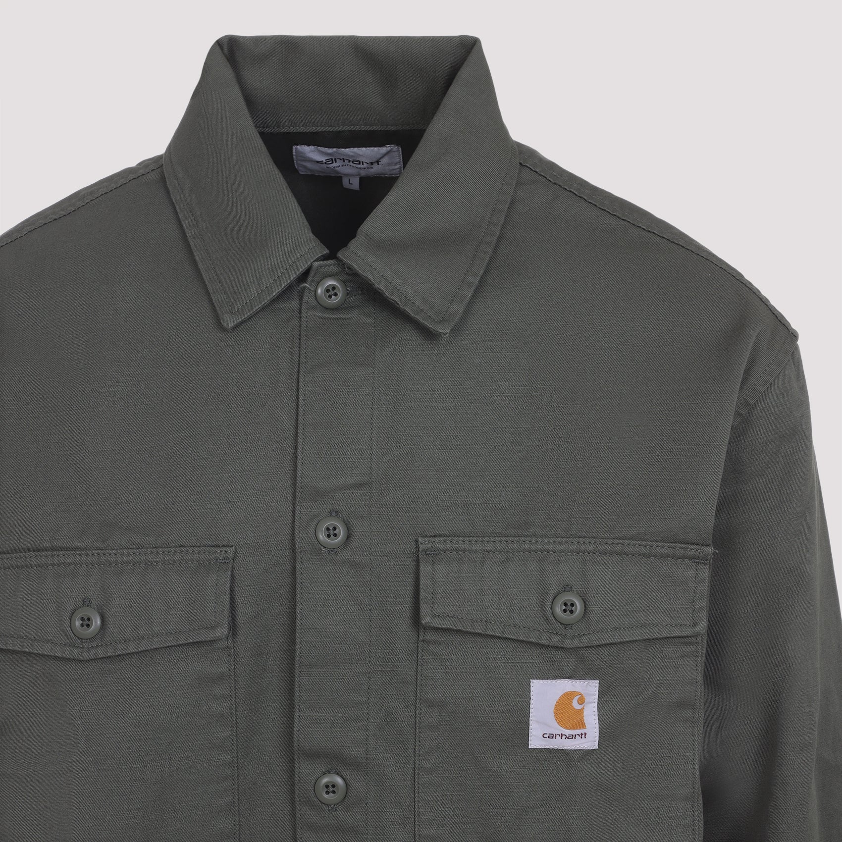 Structured Dark Green Cotton Utility Jacket
