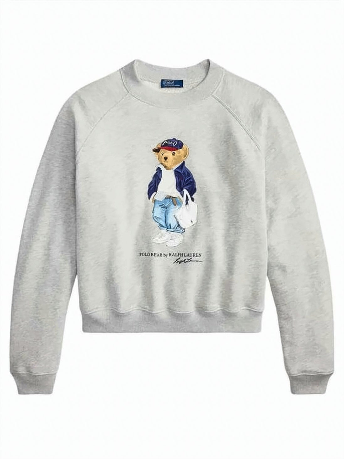 Heathered Grey Long-Sleeved Sweatshirt With Playful Graphic