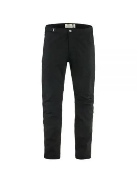 Straight Fit Black Pants With Button And Zip Closure