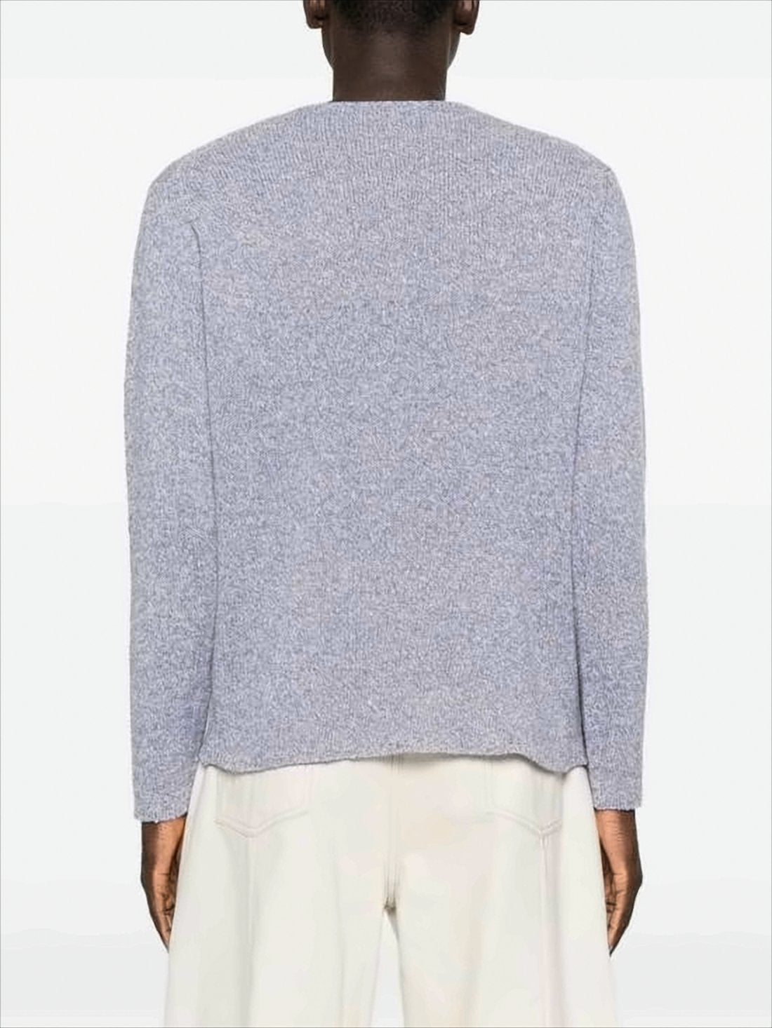 Finely Knit Wool-Silk Blend Sweater
