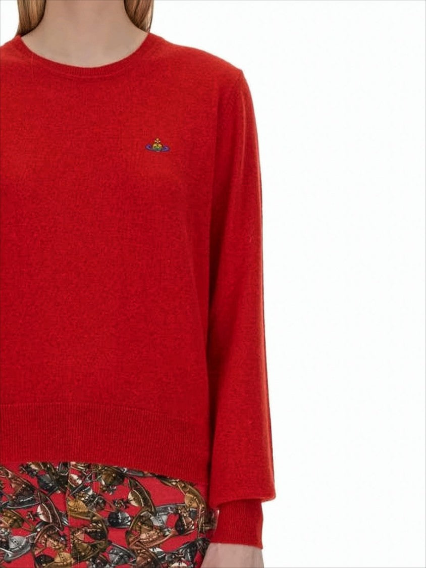 Red Wool and Cashmere Blend Sweater