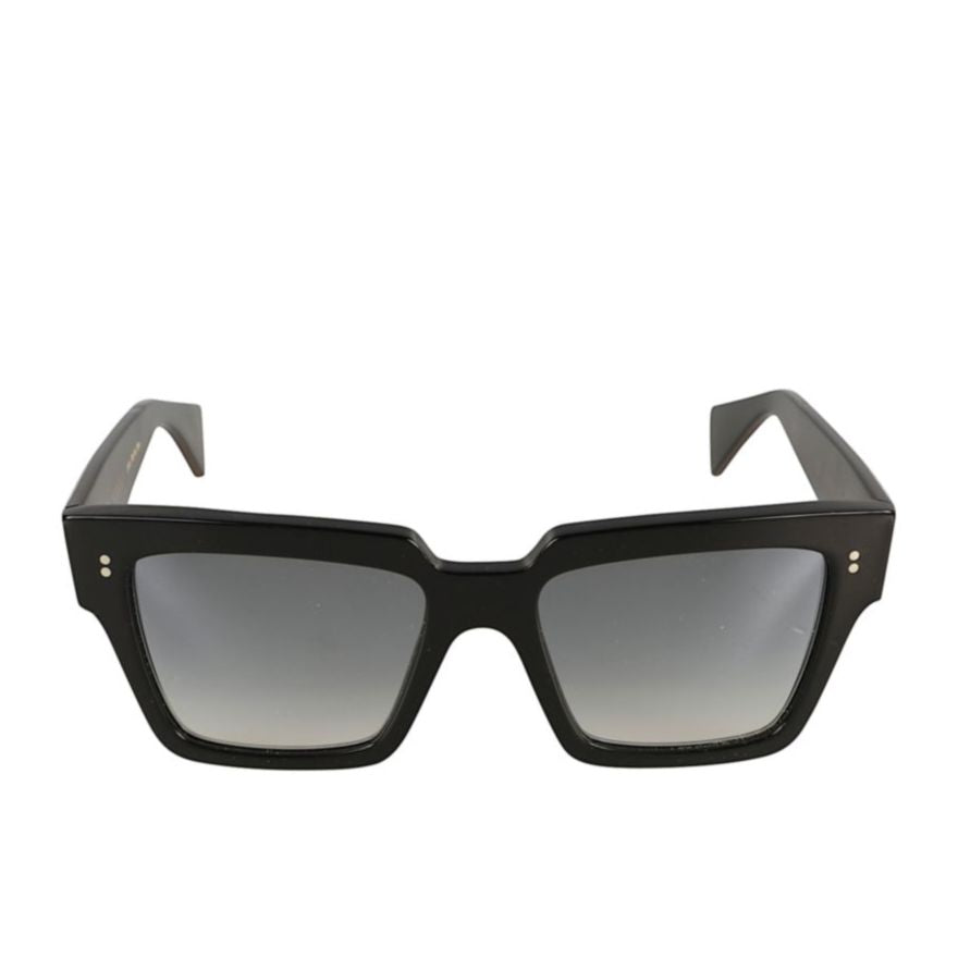 Fashion Bold Square Frame Sunglasses with Checkerboard Pattern
