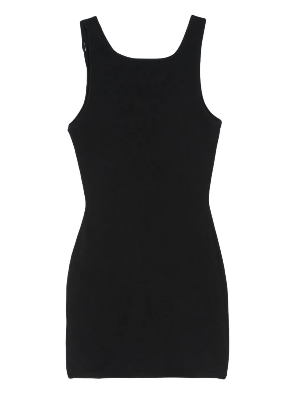 Pixeled Icon Black Viscose Double-Strap Top
