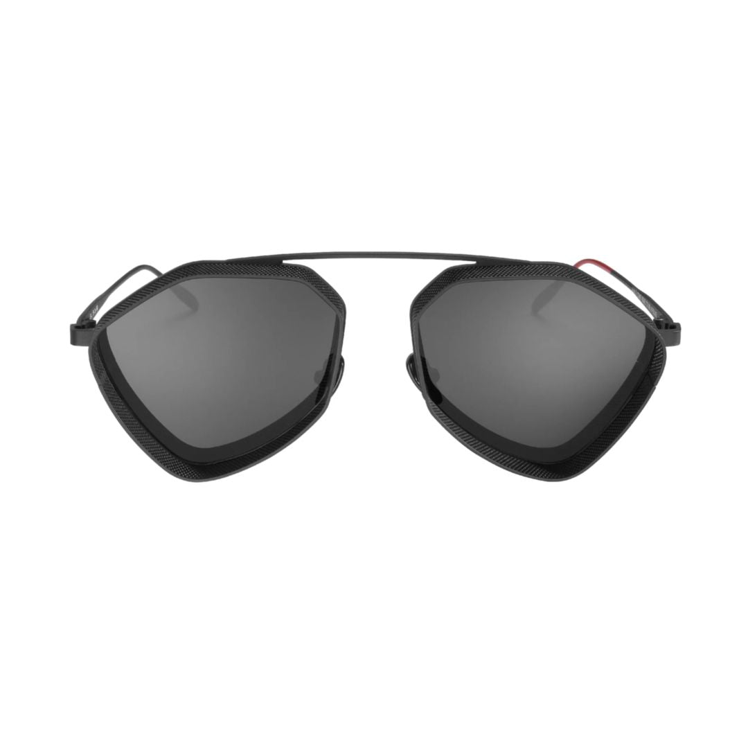 E-1 Geometric Frame Sunglasses with Tinted Lenses