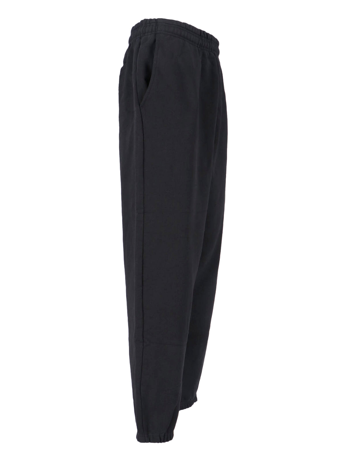 Black Elastic Waistband Cotton Sports Trousers