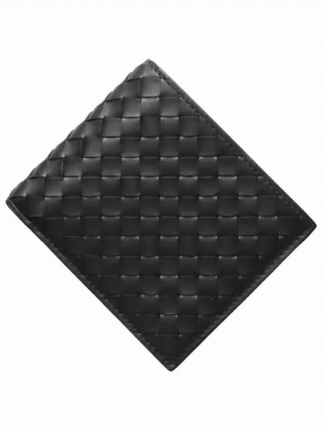 Compact Wallet with Signature Woven Leather Design