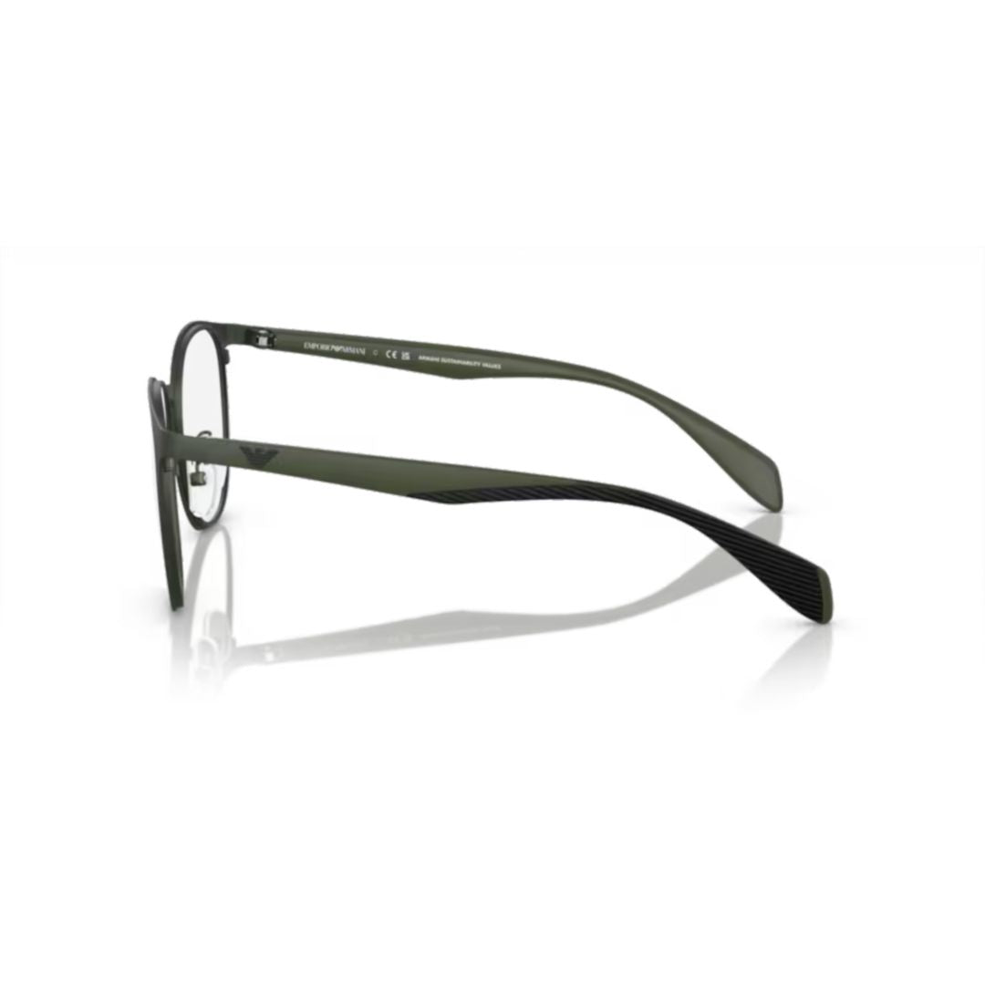 1148 Vista Rounded Frame Metal Eyeglasses with Textured Temples