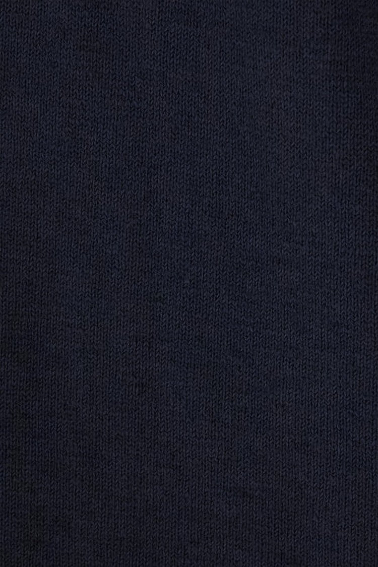 Relaxed Fit Black Sweater with Crew Neck Design