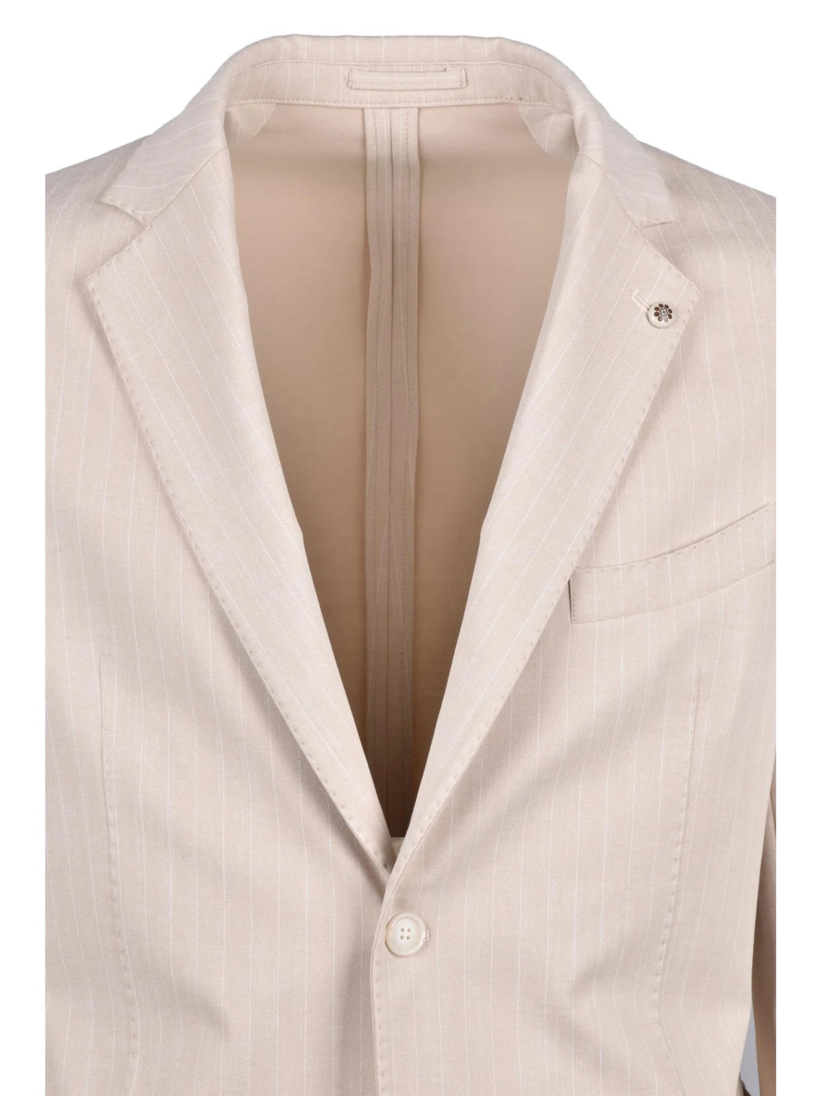 Beige Cotton Polyamide Elastane Jacket