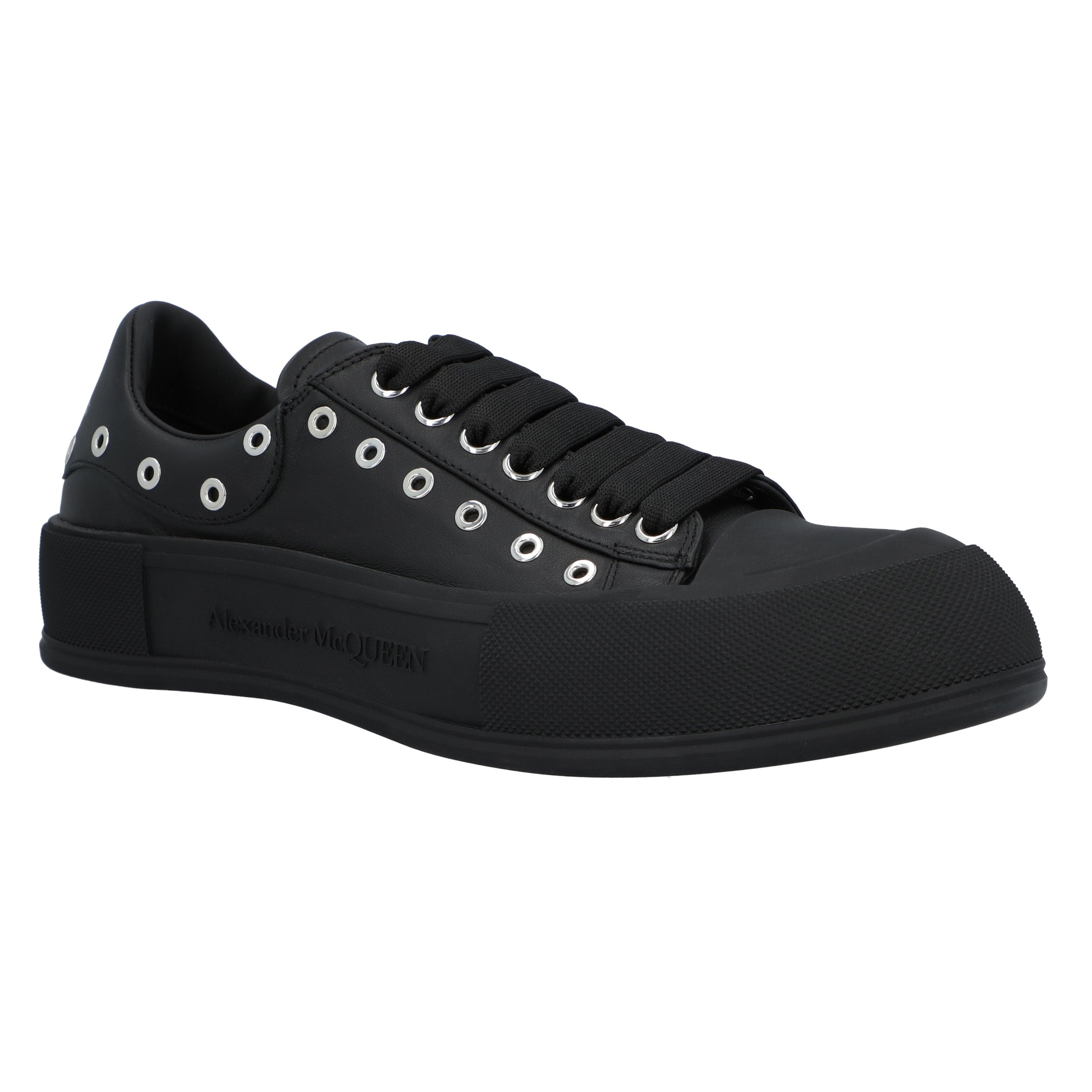 Deck Plimsoll In Black/Silver