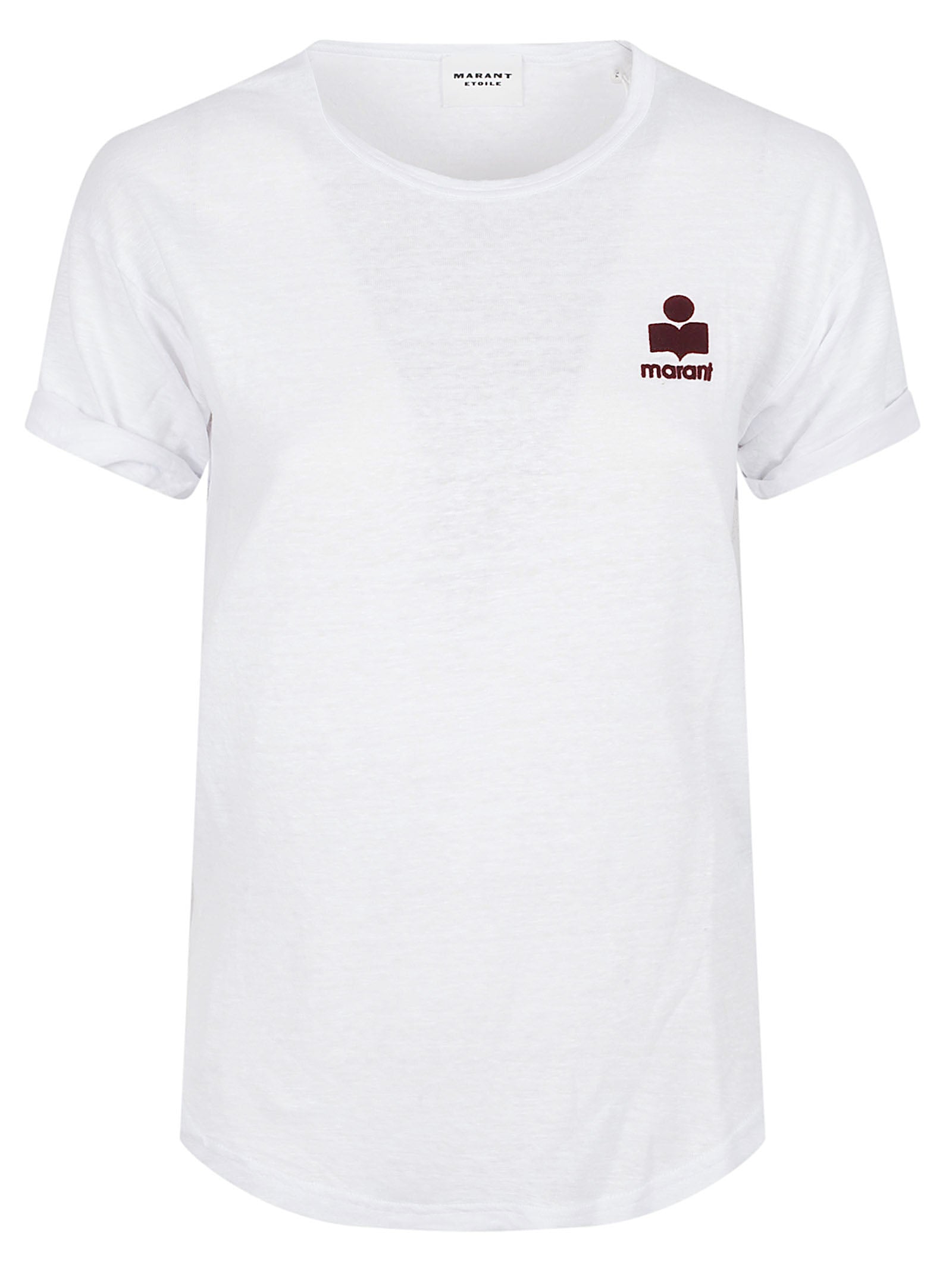 Lightweight Linen T-Shirt with Embroidered Logo