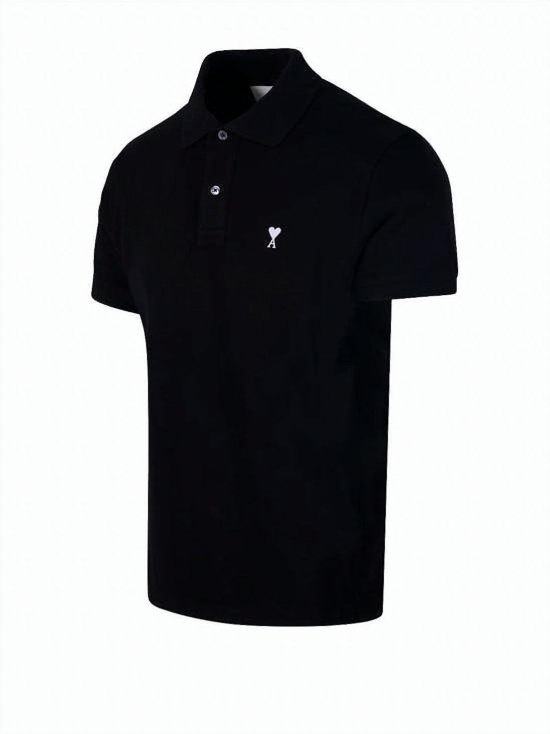 Small Heart Logo Polo Shirt with Traditional Collar