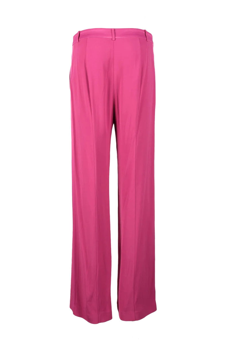 Viscose Stretch Trousers - Fuchsia
