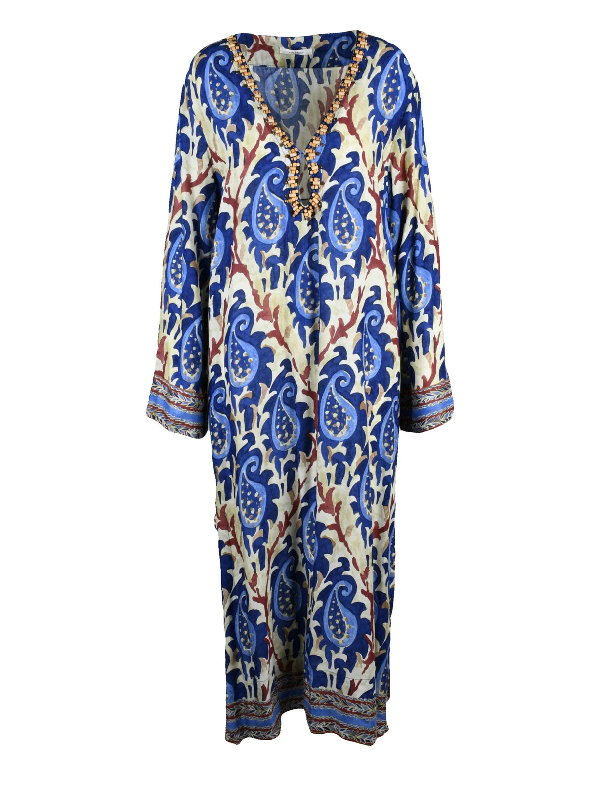 Multicolor Viscose Kaftan Dress