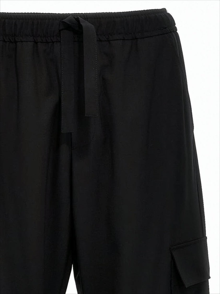 Relaxed Fit Straight Pants with Drawstring Waist