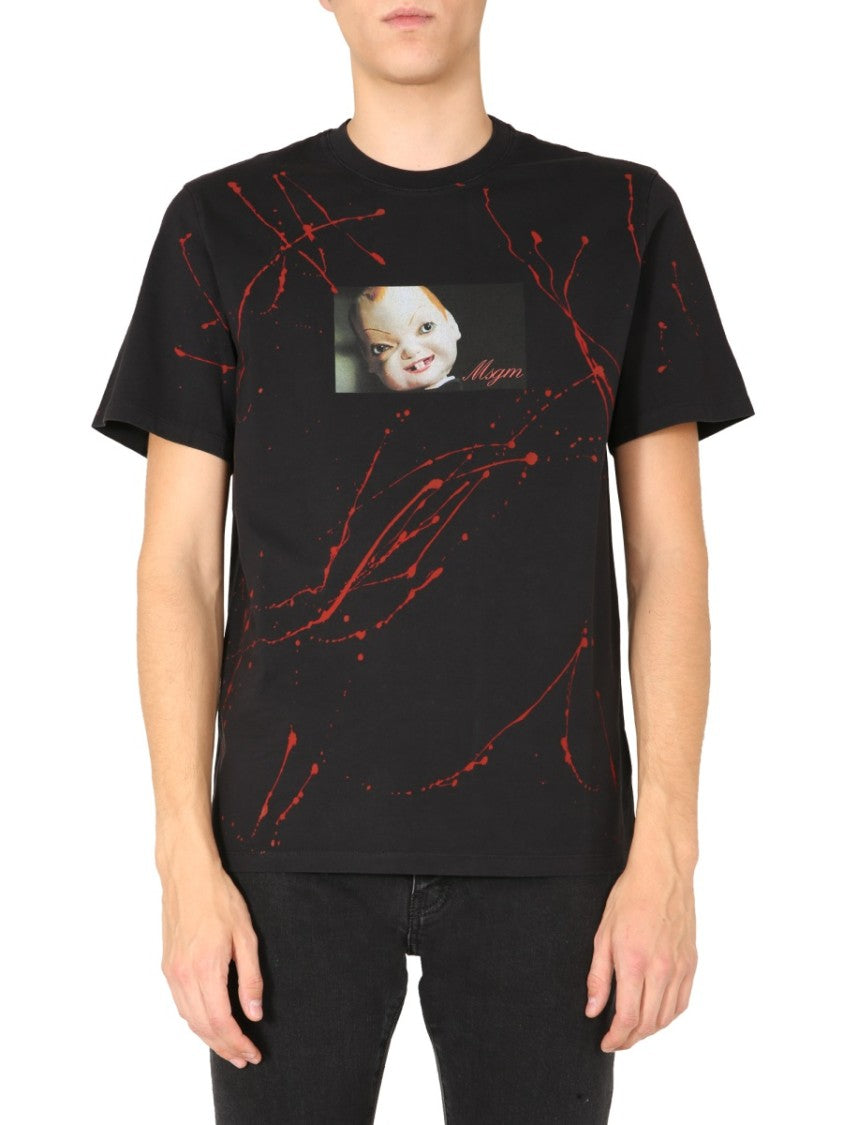 Graphic Doll Face Printed Crew Neck T-Shirt