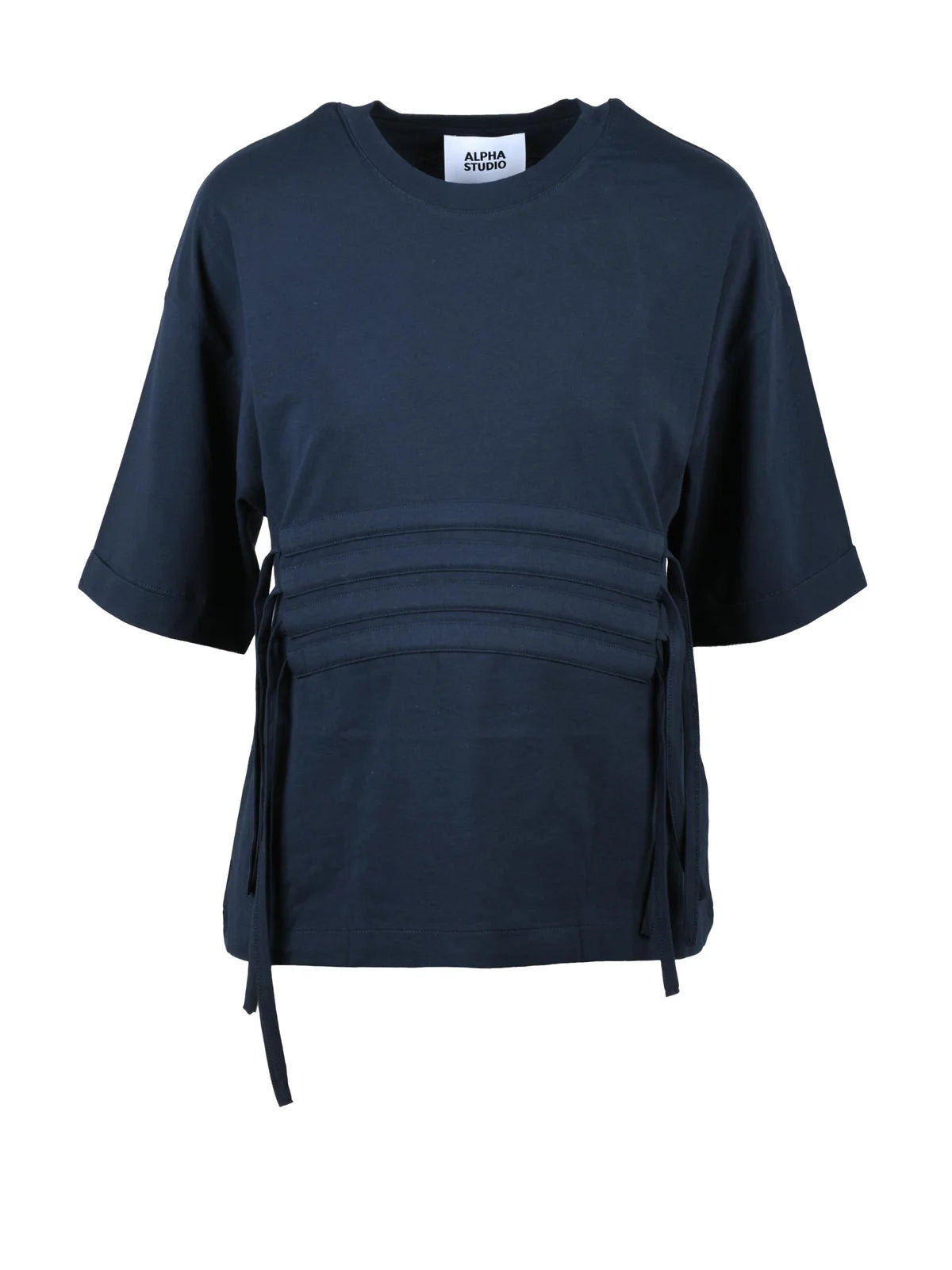 Dark Blue Cotton Elastane T-shirt