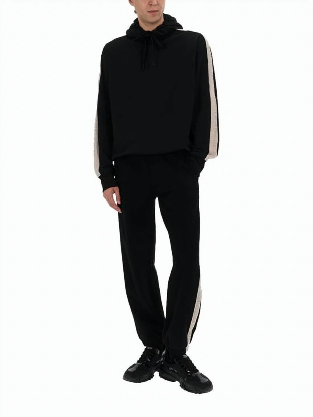 Jogger Pants with Contrasting Side Stripes