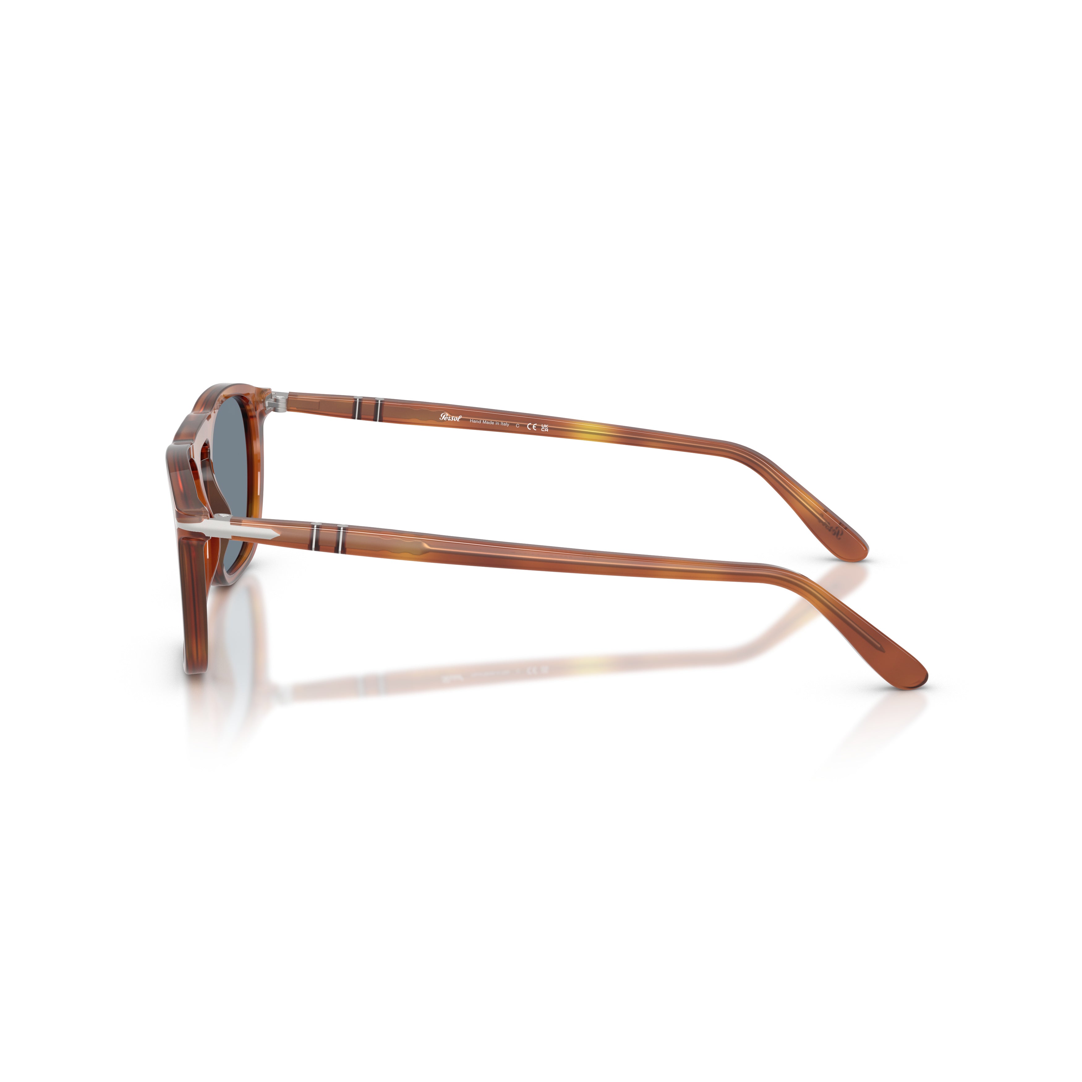 0po3391s Translucent Brown Acetate Square Frame Sunglasses