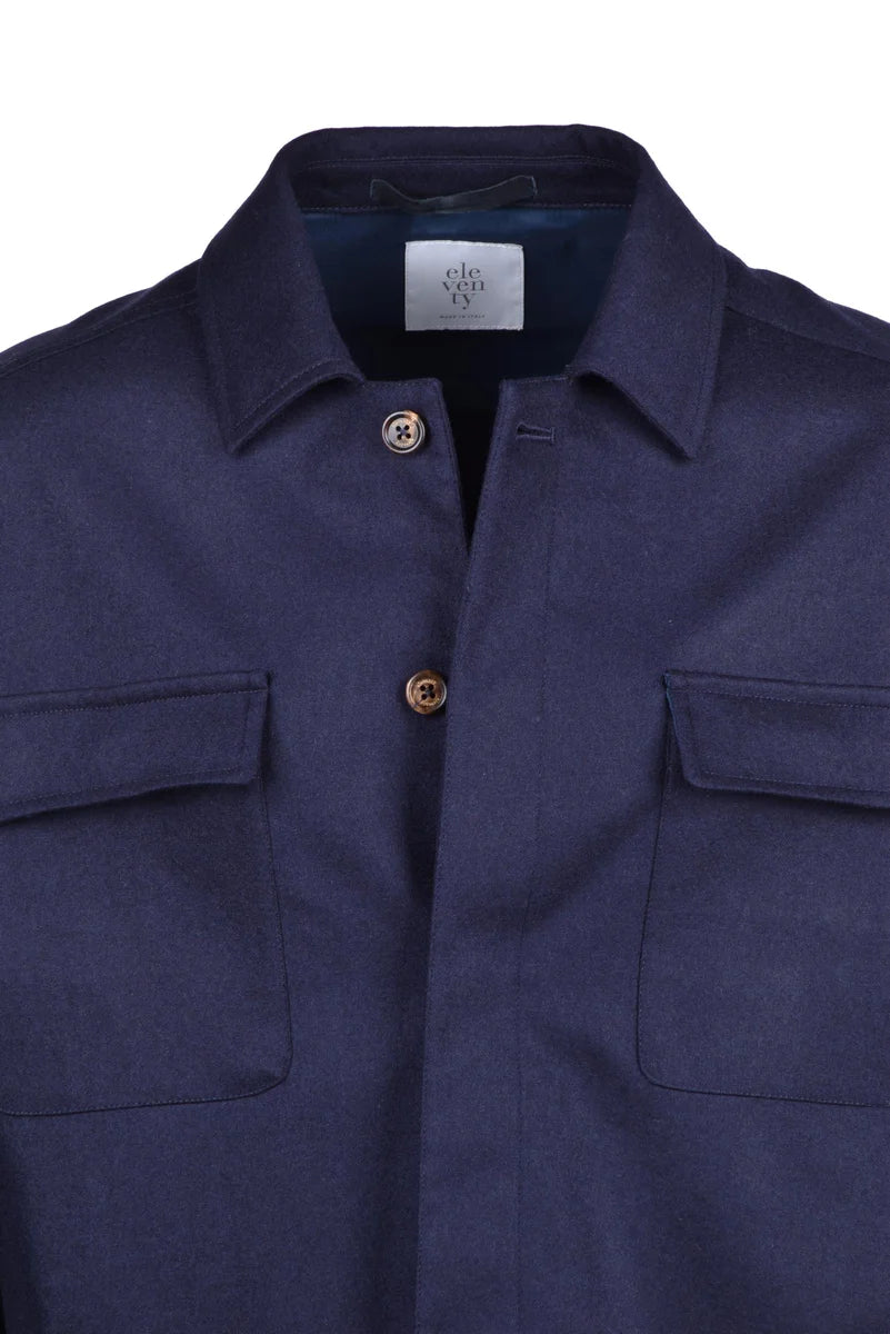 Wool Cashmere Shirt - Blue