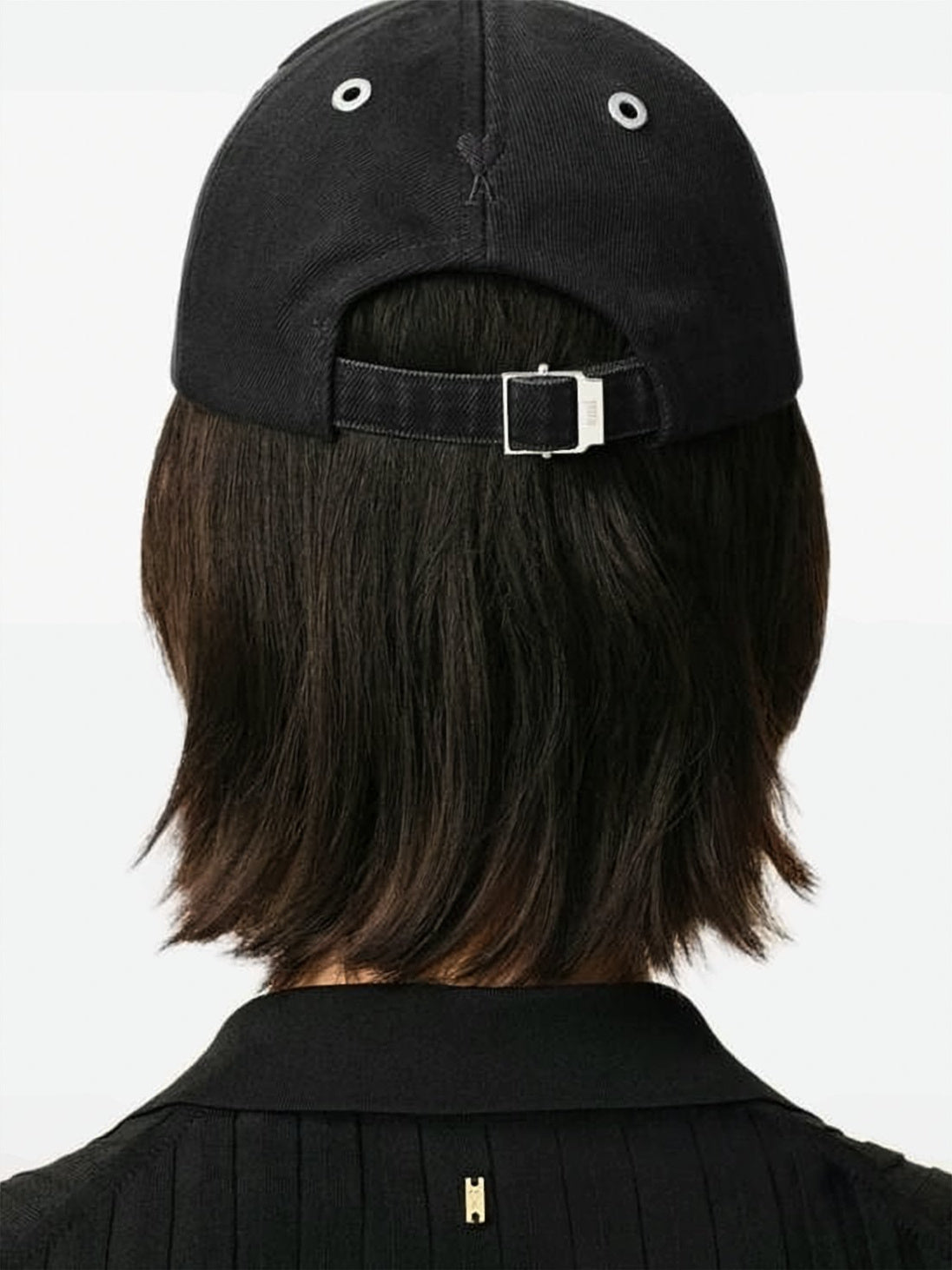 White Cotton Embroidered Script Baseball Cap