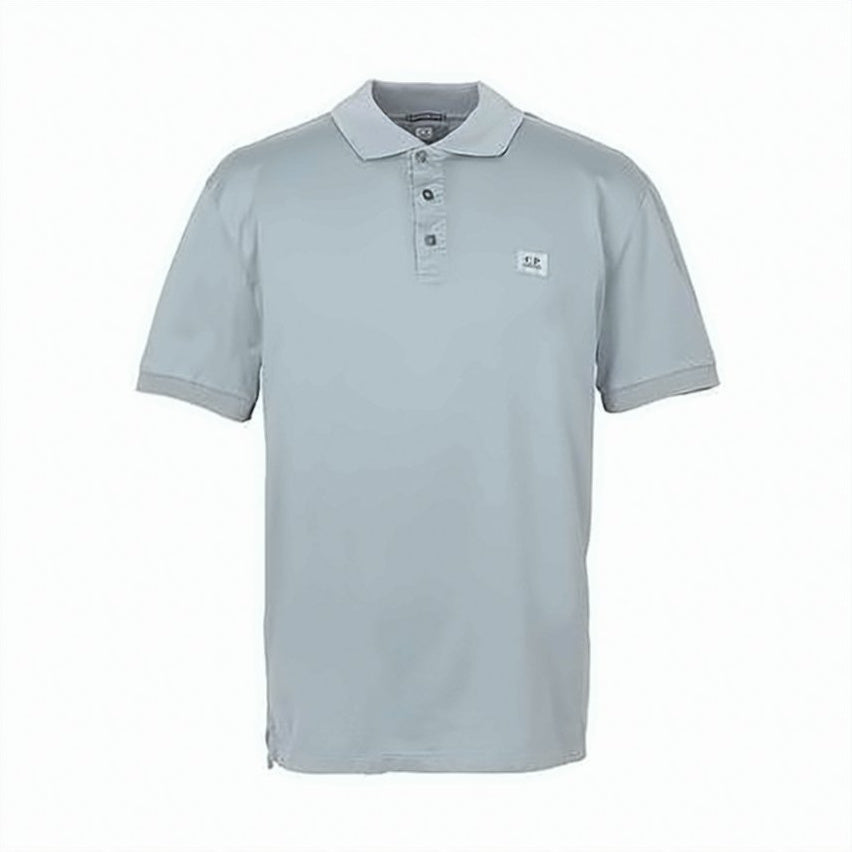 Short-Sleeve Polo Shirt with Logo Patch