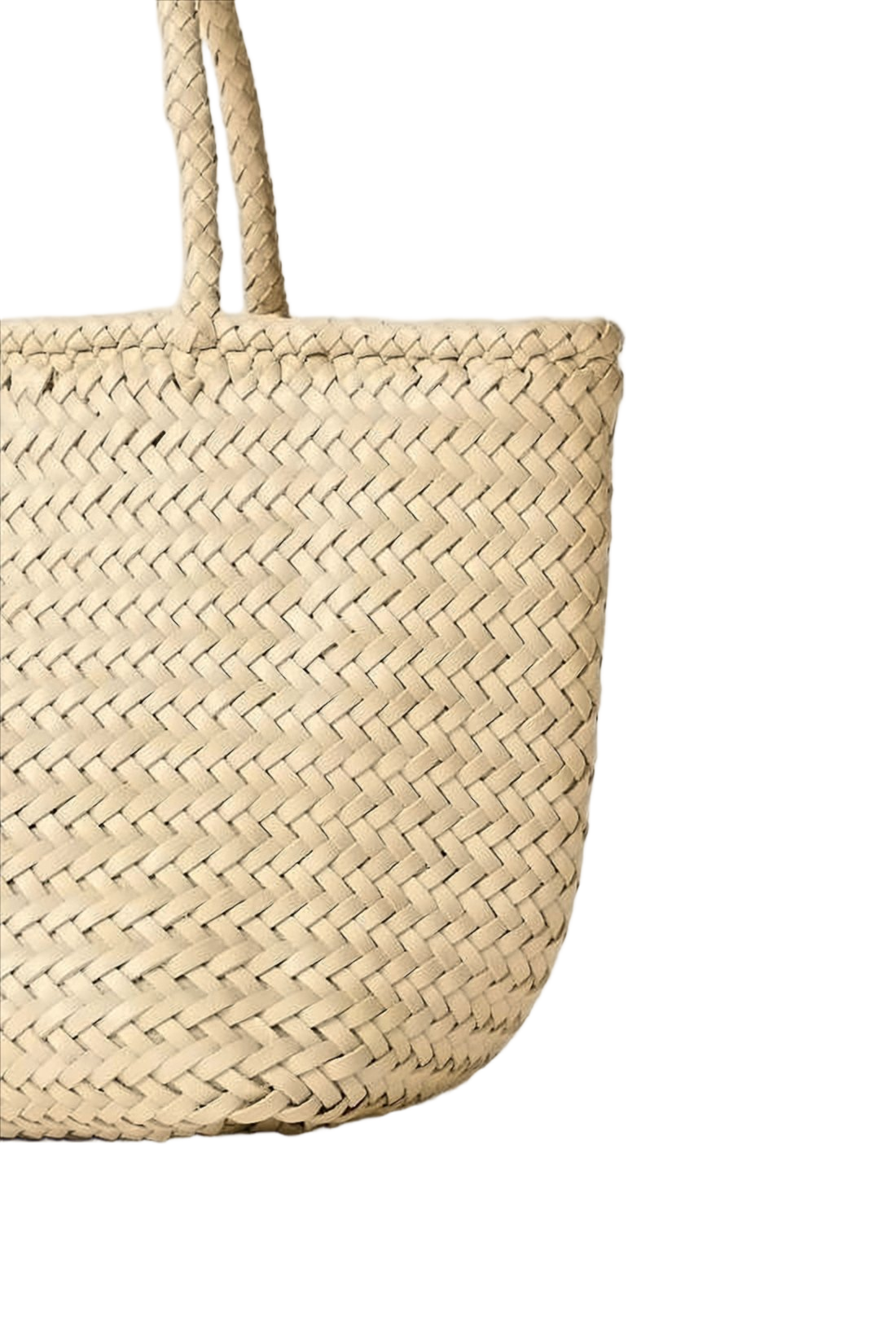 Woven Buffalo Leather Tote Bag