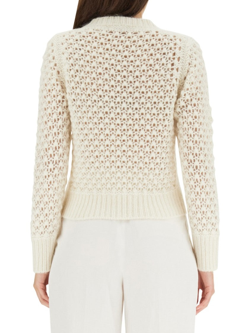 Perforated Mesh Sweater