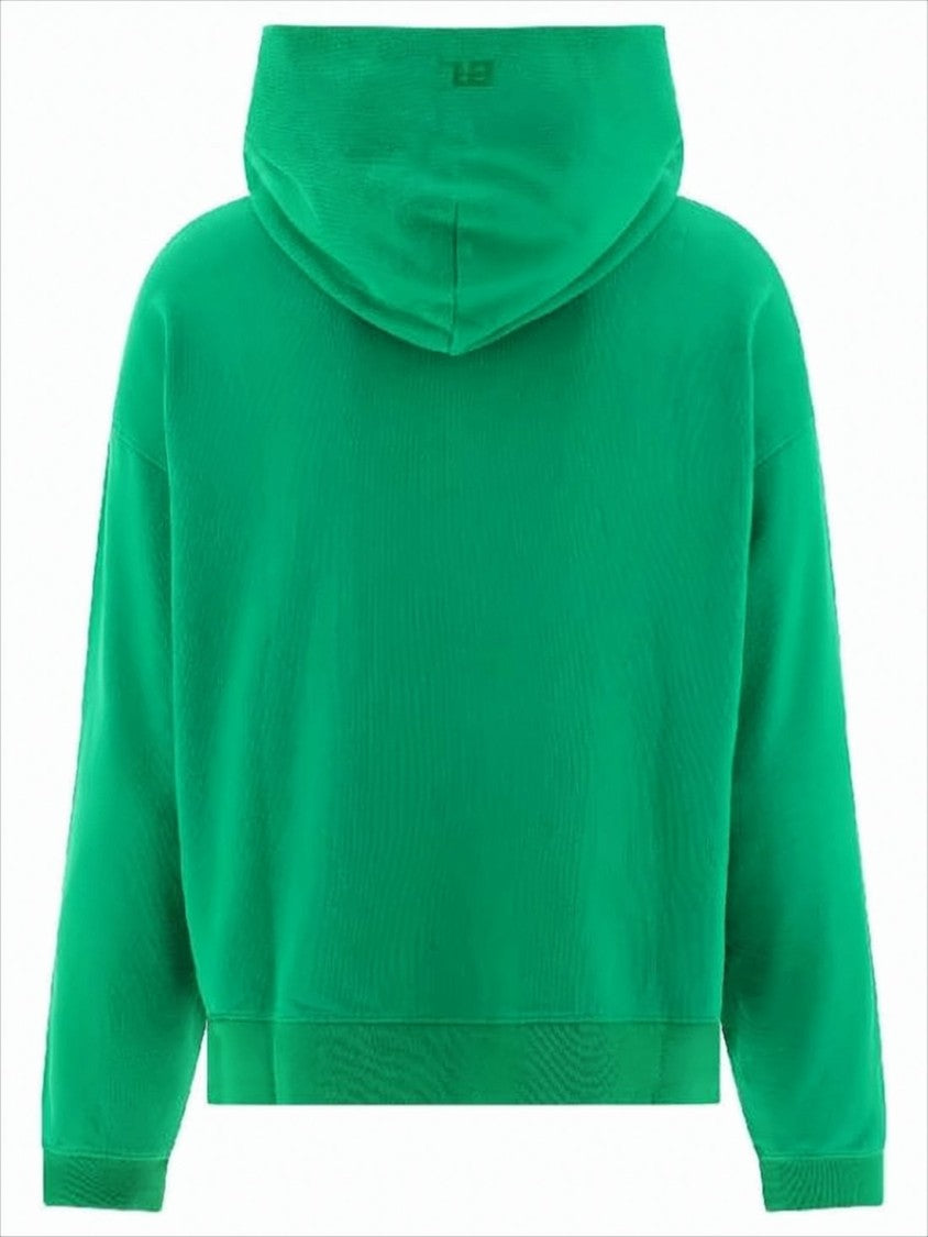 Green Hoodie with Graphic Leaf Design